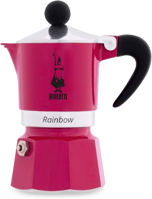 Bialetti Rainbow Mokkakande 3 kopper - Fuchsia