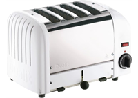 DUALIT 4 SLICE CLASSIC TOASTER POLERET STÅL - HVID