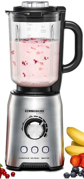 ROMMELSBACHER BLENDER 1200 WATT | RUSTFRIT STÅL