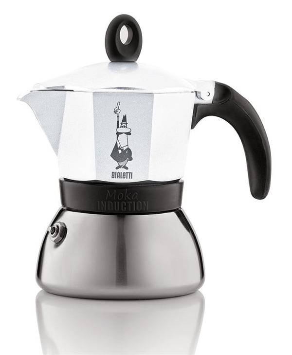 BIALETTI MOKA INDUKTION 3 KOPPERS HVID ESPRESSOKOGER